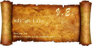Végh Eliz névjegykártya